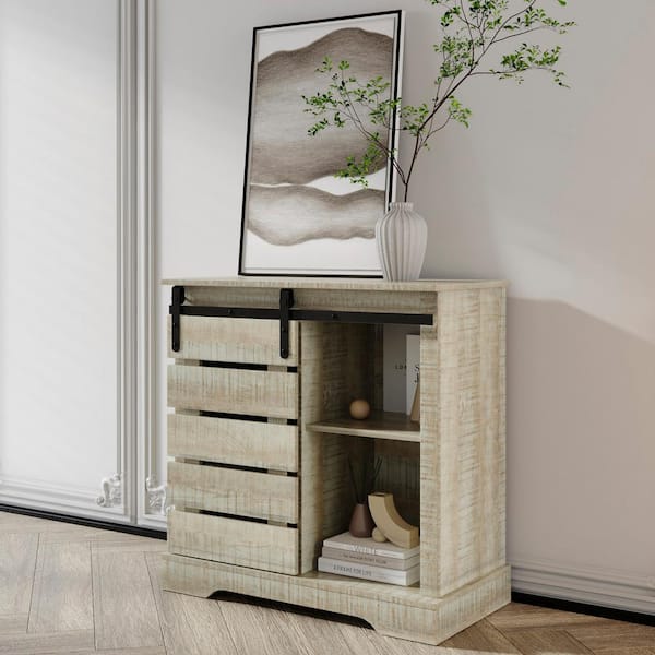 Shop Zentra Oak Brown Finished Wood 2-Door Storage Cabinet with Glass Doors, Buffets & Cabinets