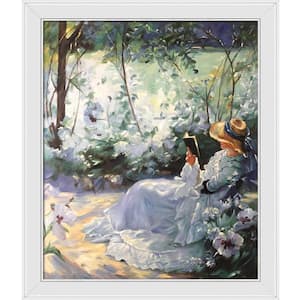 Delicious Solitude by Frank Bramley Galerie White Framed People Oil Painting Art Print 24 in. x 28 in.