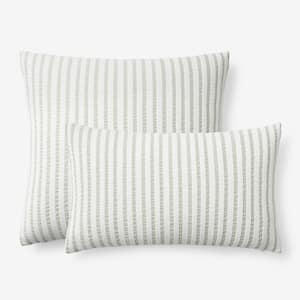 Ruched Stripe Throw Pillow Cover