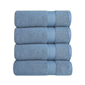 A1HC Wash Cloth 500 GSM Duet Technology 100% Cotton Ring Spun Bjou Blue 13 in. x 13 in. Quick Dry (Set of 4)