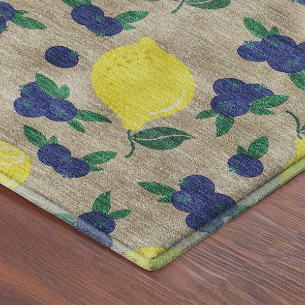 Mayfield Premium Machine Washable Abstract AMF2354 Putty 2 ft. x 3 ft. Accent Rug