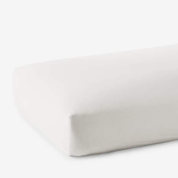 The Company Store Legends Hotel Cream Egyptian Cotton Sateen King Fitted Sheet