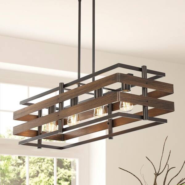 rustic linear pendant light