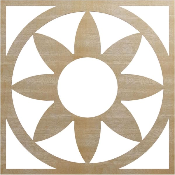 Ekena Millwork 0.25 in. x 40 in. x 40 in. Wood Medallion Moulding