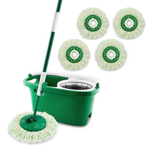 Microfiber Tornado Wet Spin Mop and Bucket Floor Cleaning System with 4 Refills