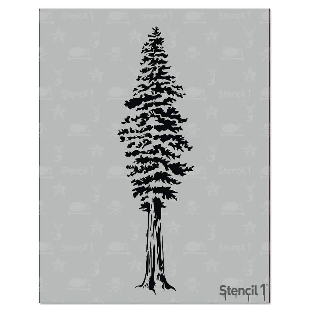 Tree Stencil, 8Pcs Reusable Tall Fir Pine Tree Stencils for Painting Wall  Wood