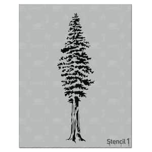 Snow Covered Pine Christmas Tree Stencil (1014) – Stencilville