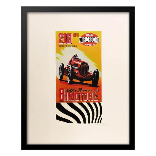 VENICE BEACH Collections Vintage Alfa Romeo Bimotored 1935 World Record by Fairchild Paris 1 Piece Framed Graphic Print Abstract 18 in. x 14 in.