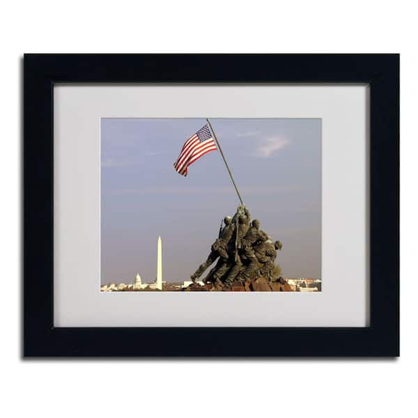 Trademark Fine Art 11 in. x 14 in. Marine Corps Memorial Matted Framed Art