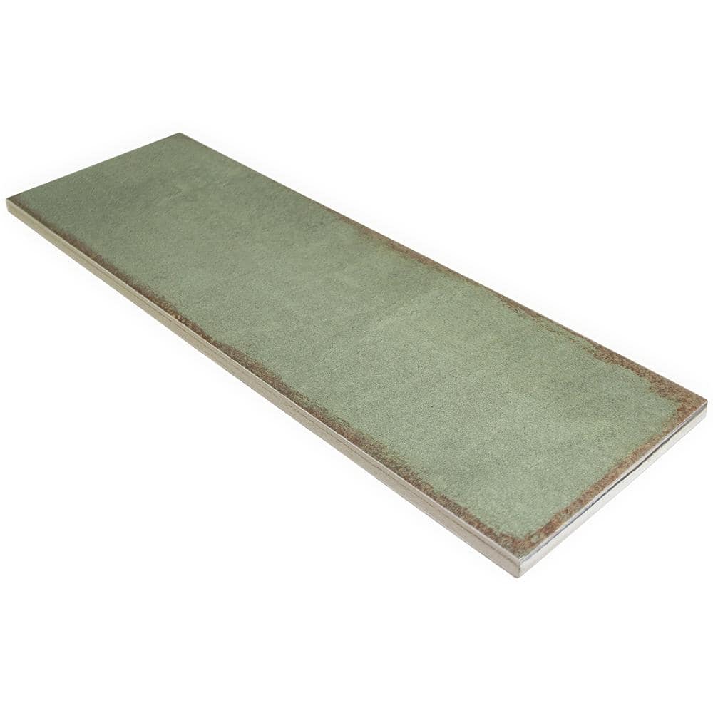 Santa Fe Green 4 in. x 0.35 in. Polished Ceramic Tile Sample price history on PriceWatchPro