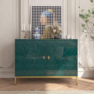 Indoors Green Stainless Steel Accent Cabinet with 2-Doors