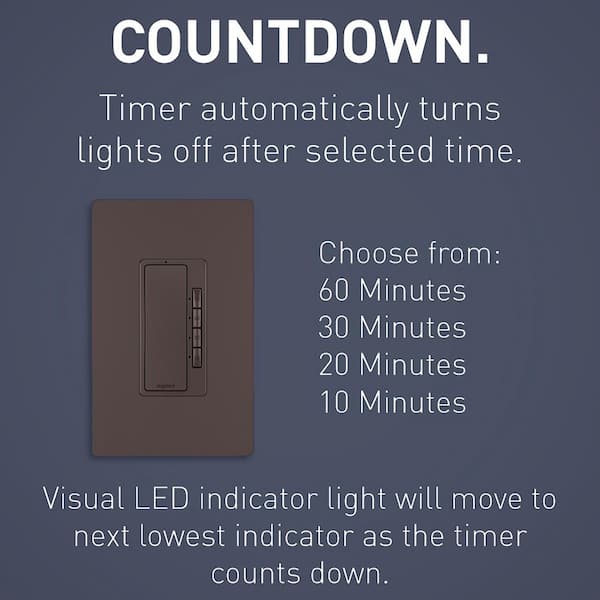 radiant 4 Button 60-Minutes, 40-Minutes, 20-Minutes, 10-Minutes Indoor Digital Countdown Timer, Dark Bronze