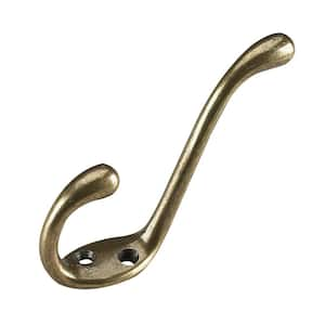 Onward 3-3/8 in. (86 mm) Antique Brass Heavy Duty Wall Mount Coat Hook  235ABV - The Home Depot