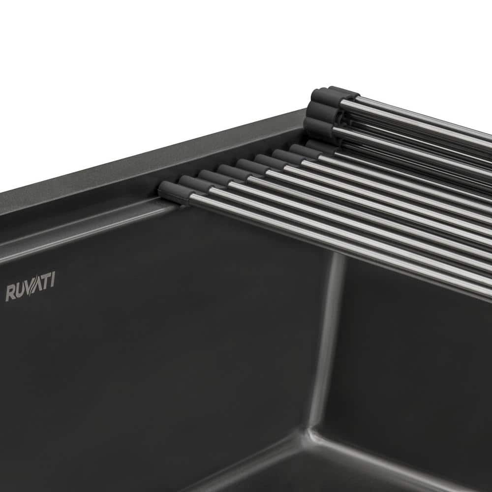 Ruvati 27 inch Workstation Undermount Kitchen Sink Single Bowl