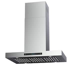 29.3 in. 900 CFM Ducted Island Mount Range Hood in Stainless Steel with LED Light and Remote Control