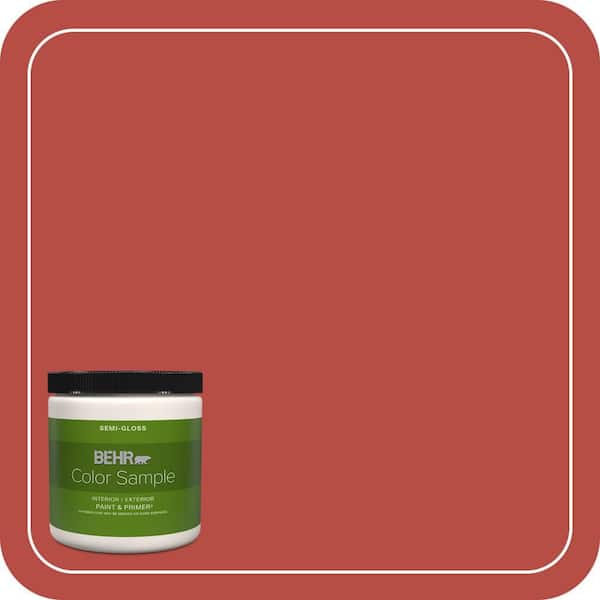 BEHR PREMIUM PLUS 8 oz. #M160-7 Raging Bull Semi-Gloss Interior/Exterior Paint & Primer Color Sample