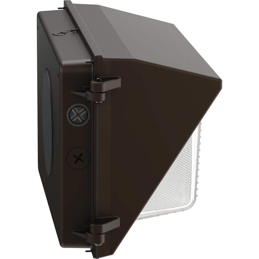 Dark Bronze Dimmable LED Wall Pack with Adjustable Lumen Output