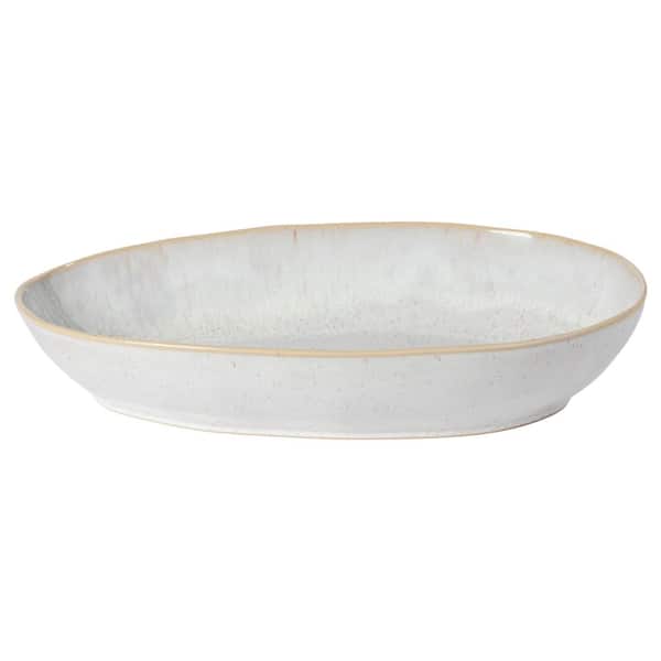 CASAFINA Eivissa 14 in. 65 fl. oz. Sand Beige Oval Stoneware Baker