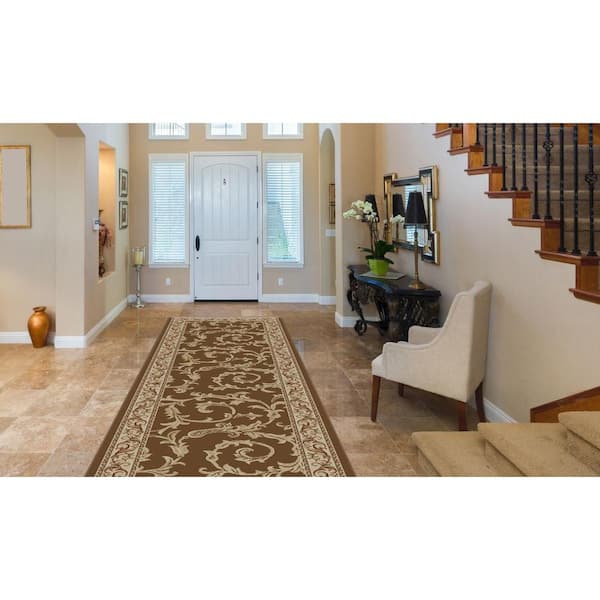 Jewel Veronica Brown 2 ft. x 8 ft. Runner Rug