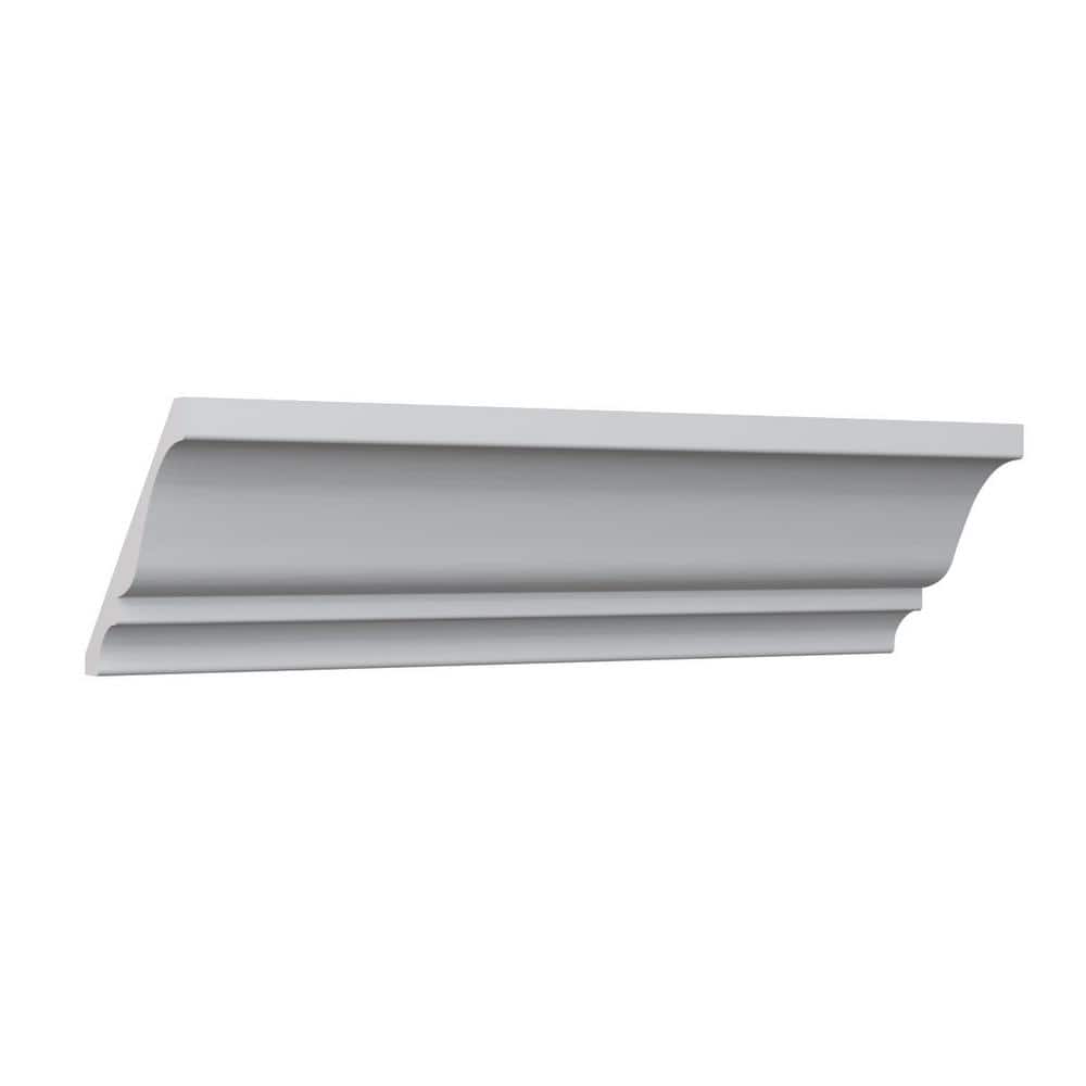 96" White Finger-Joint Pine Crown Molding