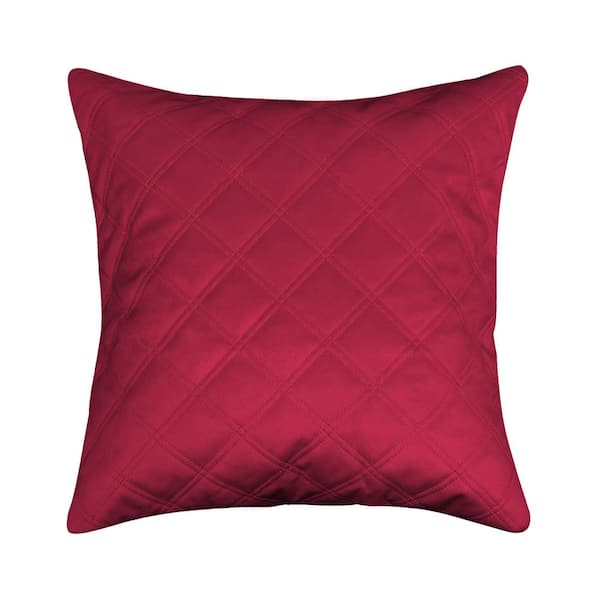 Harper Lane Emerson Red Velvet Embossed 18 in. x 18 in. Throw Pillow