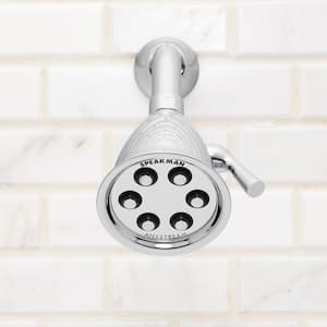 3-Spray 4.2 in. Single Wall Mount Low Flow Fixed Adjustable Shower Head in Polished Chrome