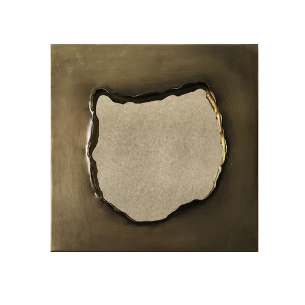 PETERSON ARTWARES 16 in. x 16 in. Modern Irregular Framed Decorative Metal Mirror