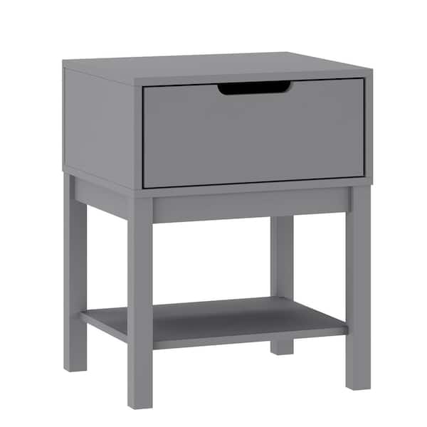 Carnegy Avenue Dallas Gray 2 Drawers 18.75 in. W Nightstand