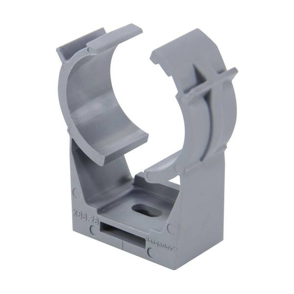 X 2 Unika Grey Plastic Pipe Cover - Clip Together For Floors - For A