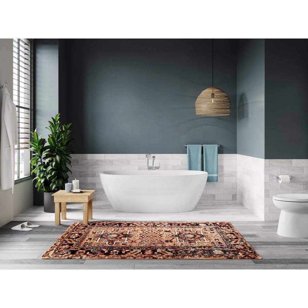 Unwind 67" White Acrylic Freestanding Soaking Bathtub