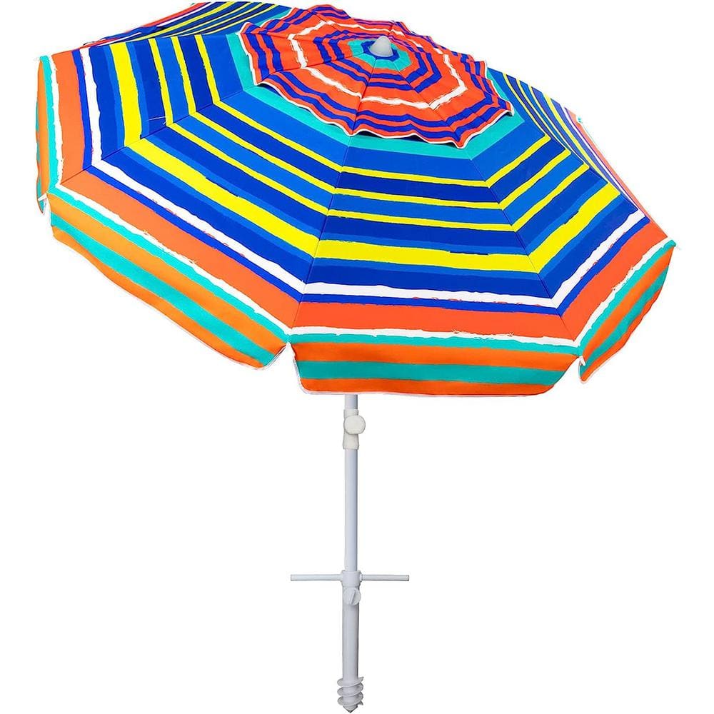 Beach Umbrellas for Sand Heavy-Duty Wind Portable in 6.5 ft. Beach Umbrella
