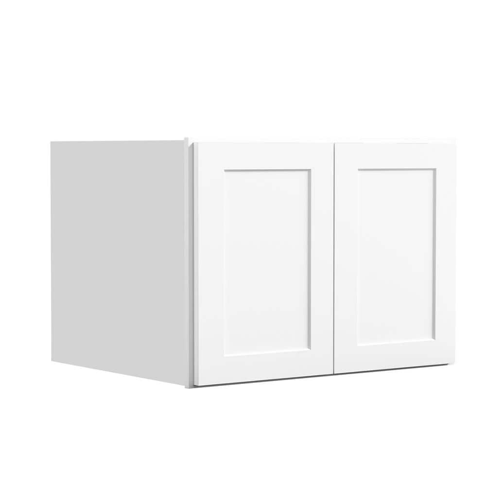 33 in. W. x 24 in. D x 24 in. H in Shaker White Plywood Ready to Assemble Kitchen Wall Cabinets with 2 Doors price history on PriceWatchPro