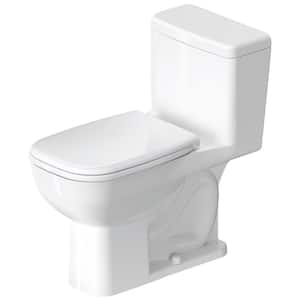 D-Code 1-piece 1.28 GPF Single Flush Elongated Toilet in. White Seat Not Included