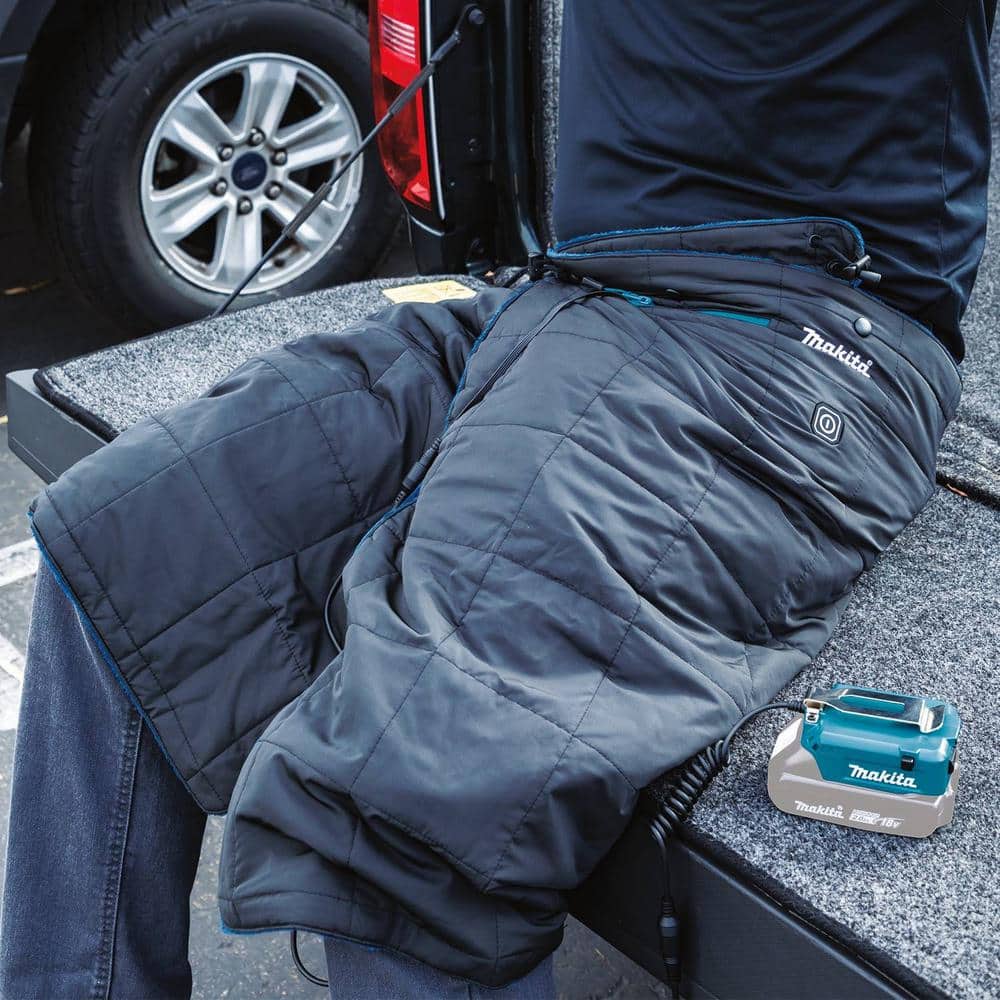 Black Polyester Hooded Heated Blanket with 3 Heat Settings
