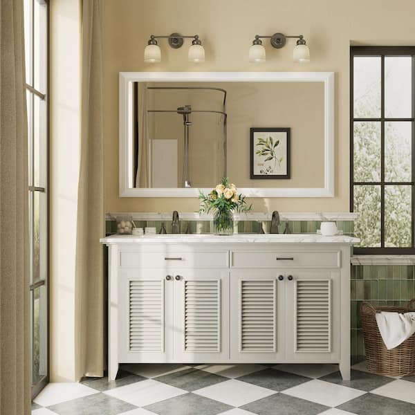 Apmir 55 in. W x 32 in. H Rectangular Aluminum Alloy Framed and