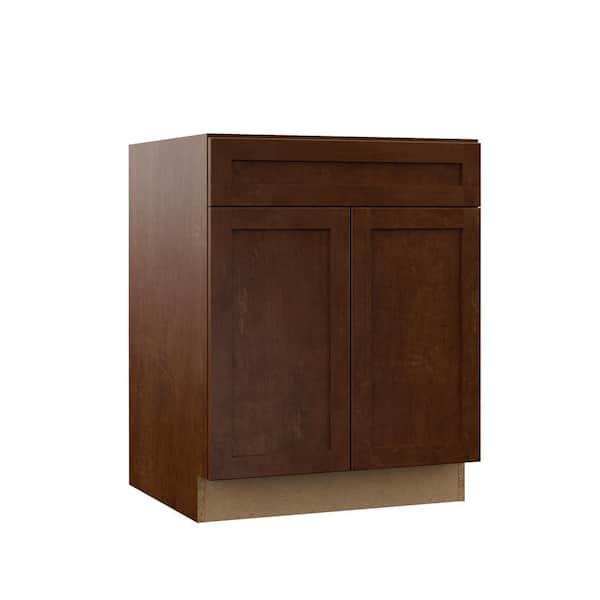 Hampton Bay Designer Series Soleste Assembled 27x34.5x23.75 in. Base Kitchen Cabinet in Spice