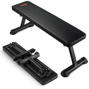 Flat Weight Bench, Foldable Strength Training Bench, Wood Utility Workout Bench for Full Body Workout 1000 lbs. Steel