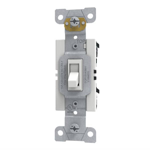 15 Amp 4-Way Light Switch Residential White