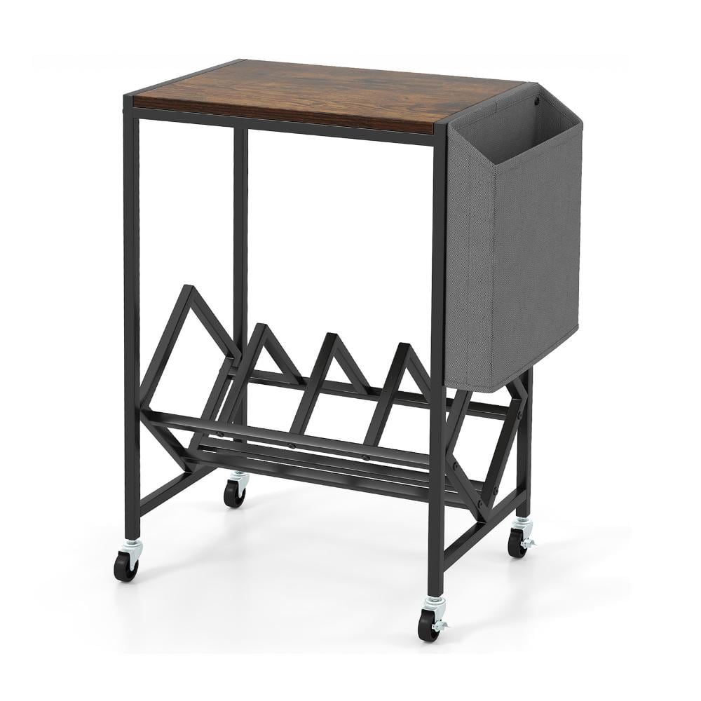 Rolling 2-Tier Record Player Stand with Vinyl Storage and Side Basket Vinyl Storage price history on PriceWatchPro