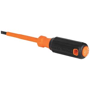 Insulated Screwdriver, 1/4 in. Cabinet, 4 in. Round Shank