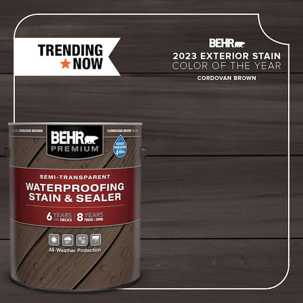 BEHR PREMIUM 1 gal. #ST-129 Chocolate Semi-Transparent Waterproofing  Exterior Wood Stain and Sealer 512901 - The Home Depot