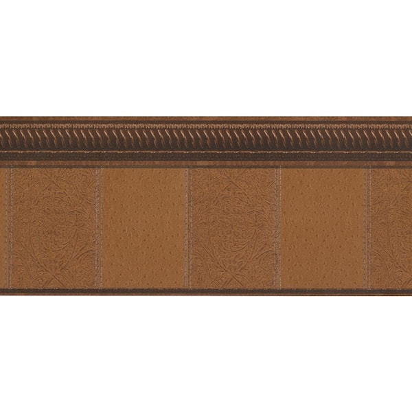Dundee Deco Falkirk Dandy Brown Faux Crown Molding Victorian Peel and Stick Wallpaper Border