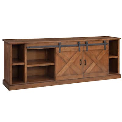Farmhouse 85 in. Aged Whiskey TV Stand Fits TV's up to 90 in.