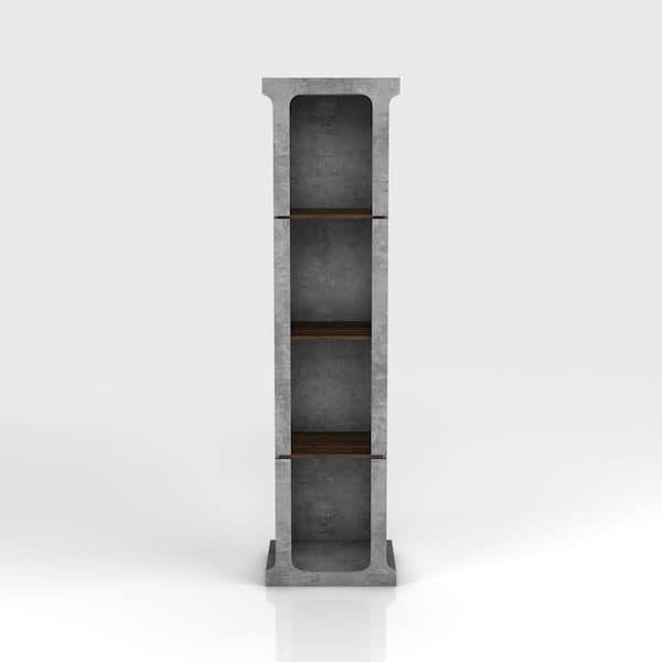 Furniture of America Frankee Cement 3-Shelf TV Tower