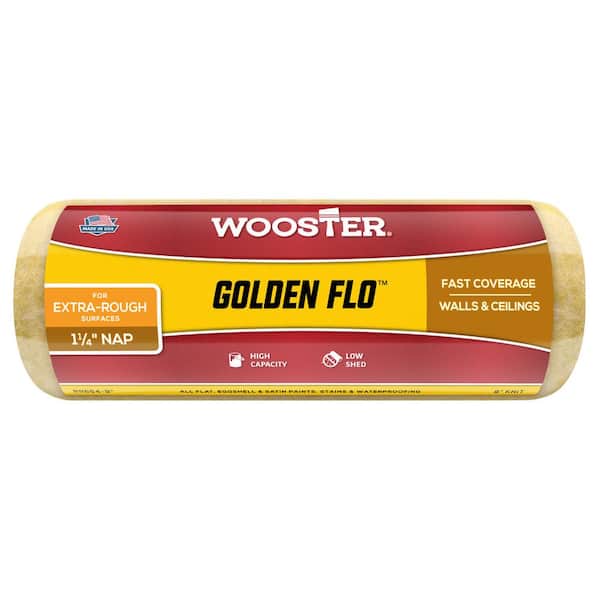 9 in. x 1-1/4 in. Golden Flo Medium-Density Fabric Roller Cover