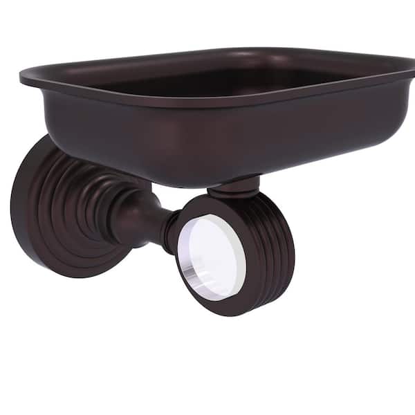 Allied Brass Pacific Grove Wall Mounted Soap Dish Holder with Groovy Accents in Antique Bronze