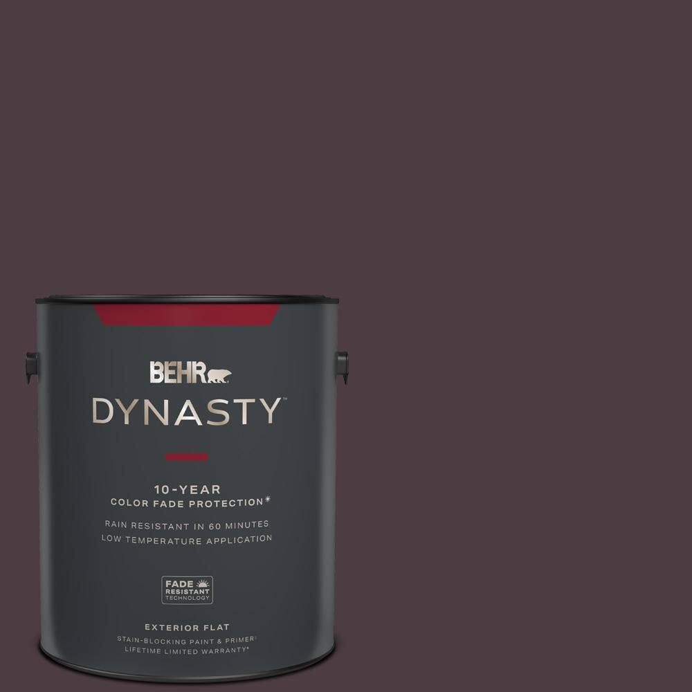 BEHR DYNASTY 1 gal. #T18-04 Nocturne Shade Flat Exterior Stain-Blocking ...