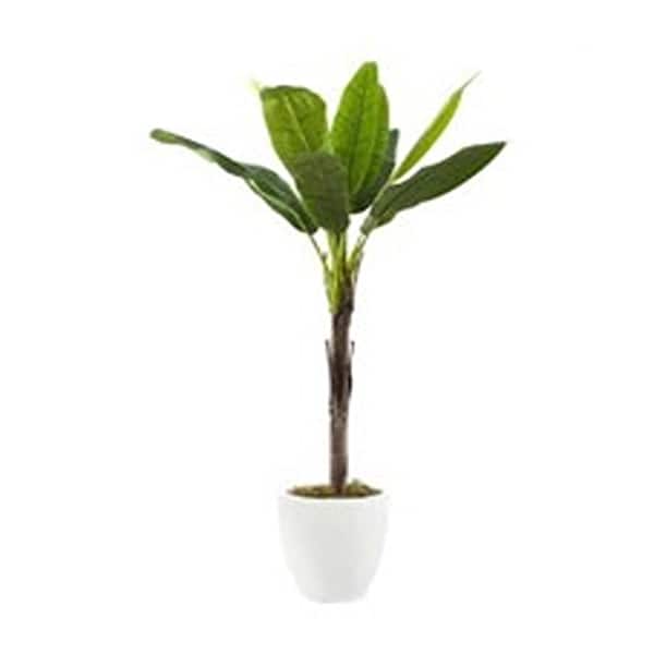 Unbranded Faux 6 ft. White Artificial Banana 76 in. Wh Matte with Std Xl
