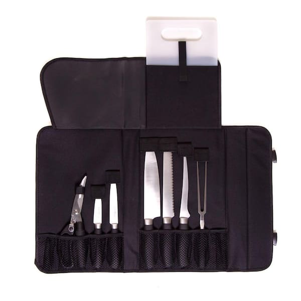 Professional Chef Knife Set With Carrying Case, 9 Pieces