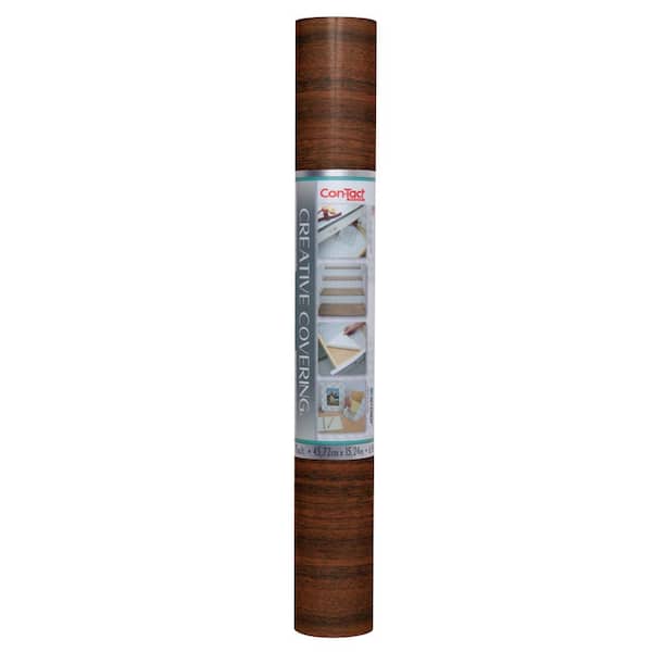 Con-Tact Tropical Walnut 18 in. D x 50 ft. L Self-Adhesive Vinyl Shelf and Drawer Liner, 1 Roll